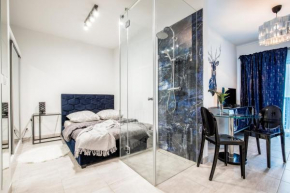 Nowoczesny apartament GLAMOUR Łódź z prysznicem pośrodku - dostęp na kod, parking